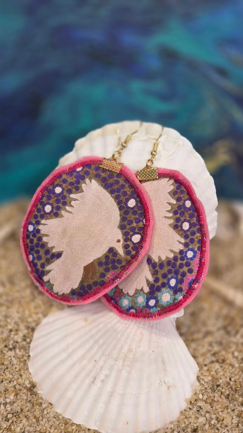 Hand sewn earrings