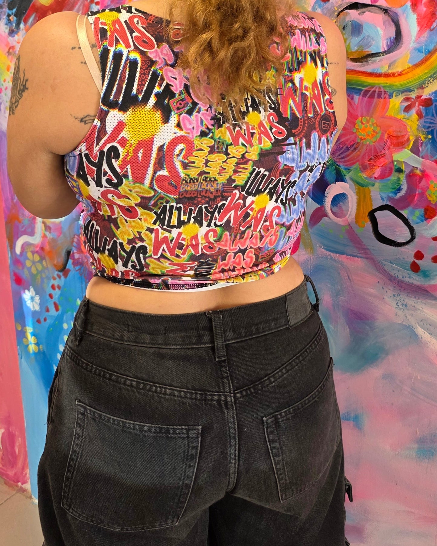 AWAWB cropped cotton singlet