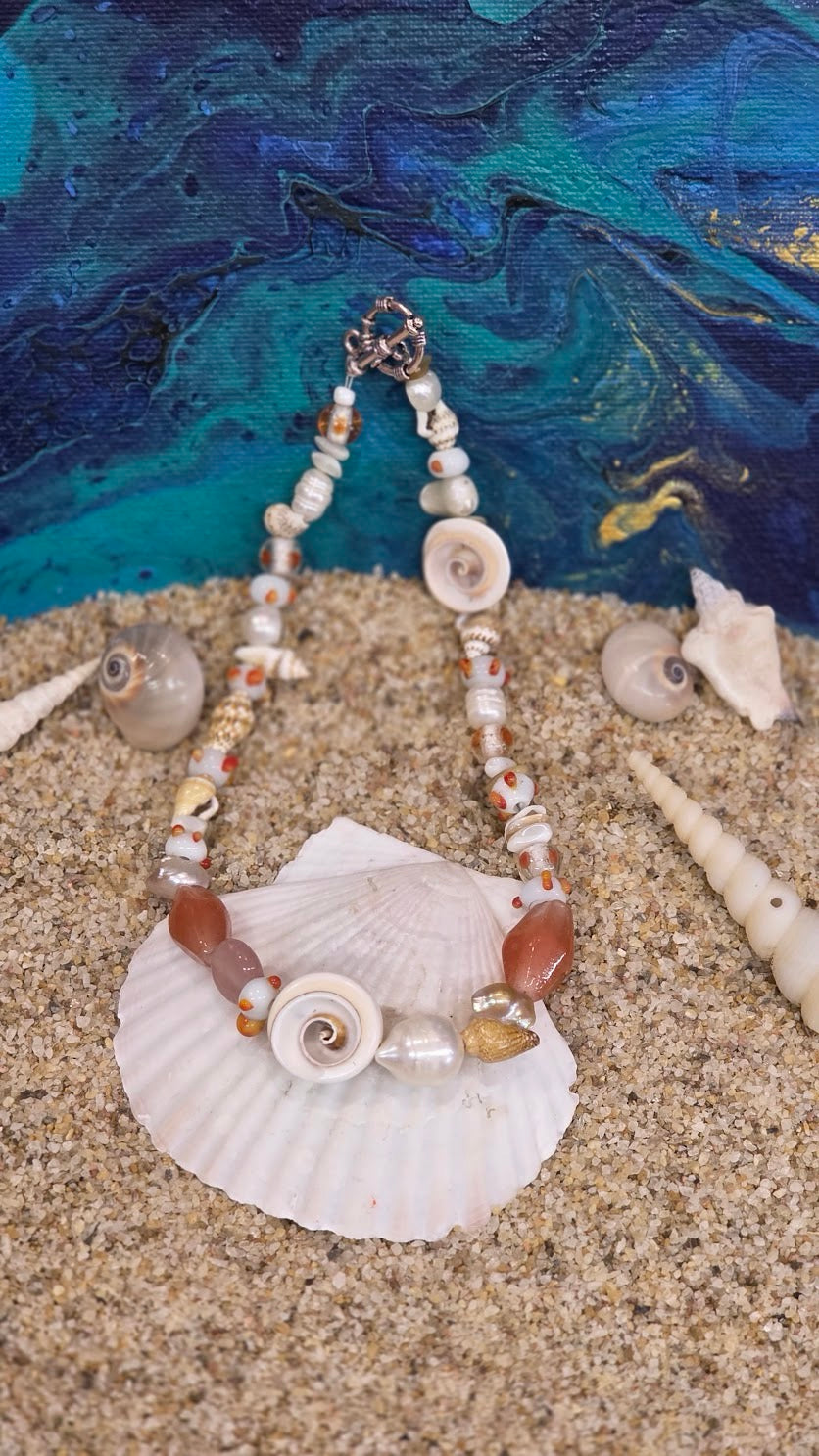 Pearl reef choker necklace