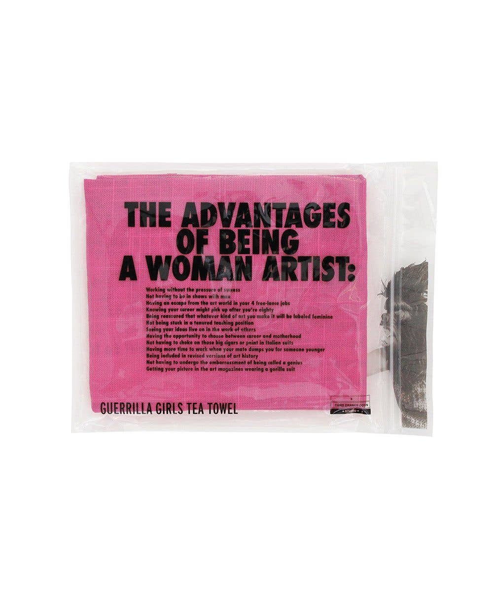 Advantages of Being a Woman Artist Tea Towel x Guerrilla Girls