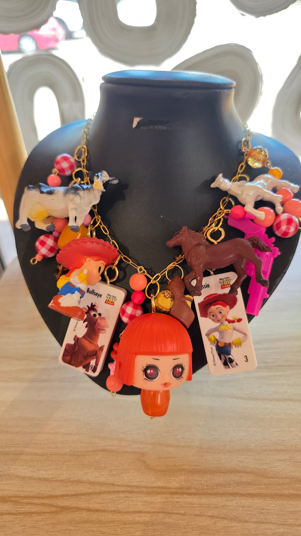 Jesse and Bullseye trinket necklace