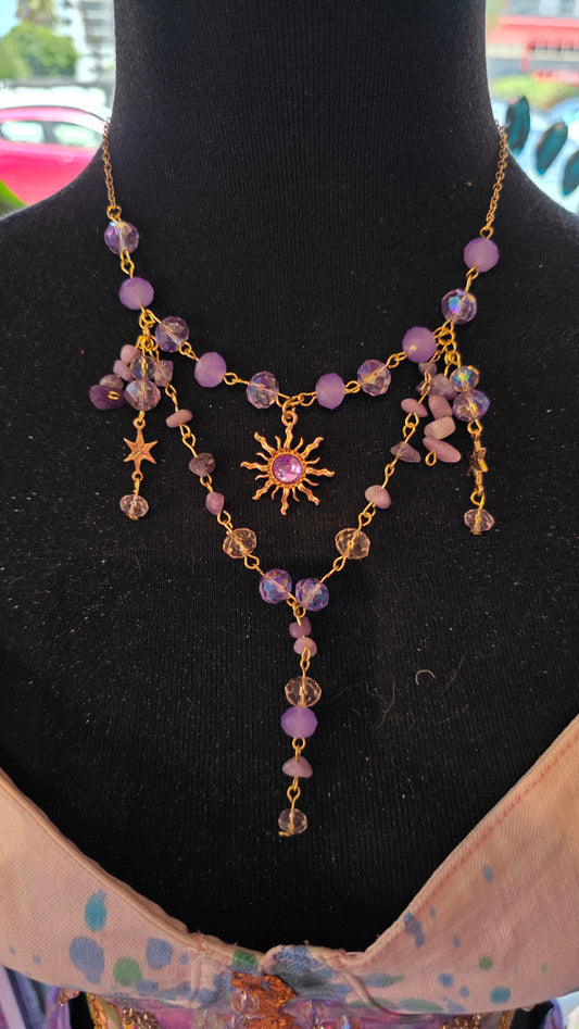 Celestial Gemstone & Charm Necklace