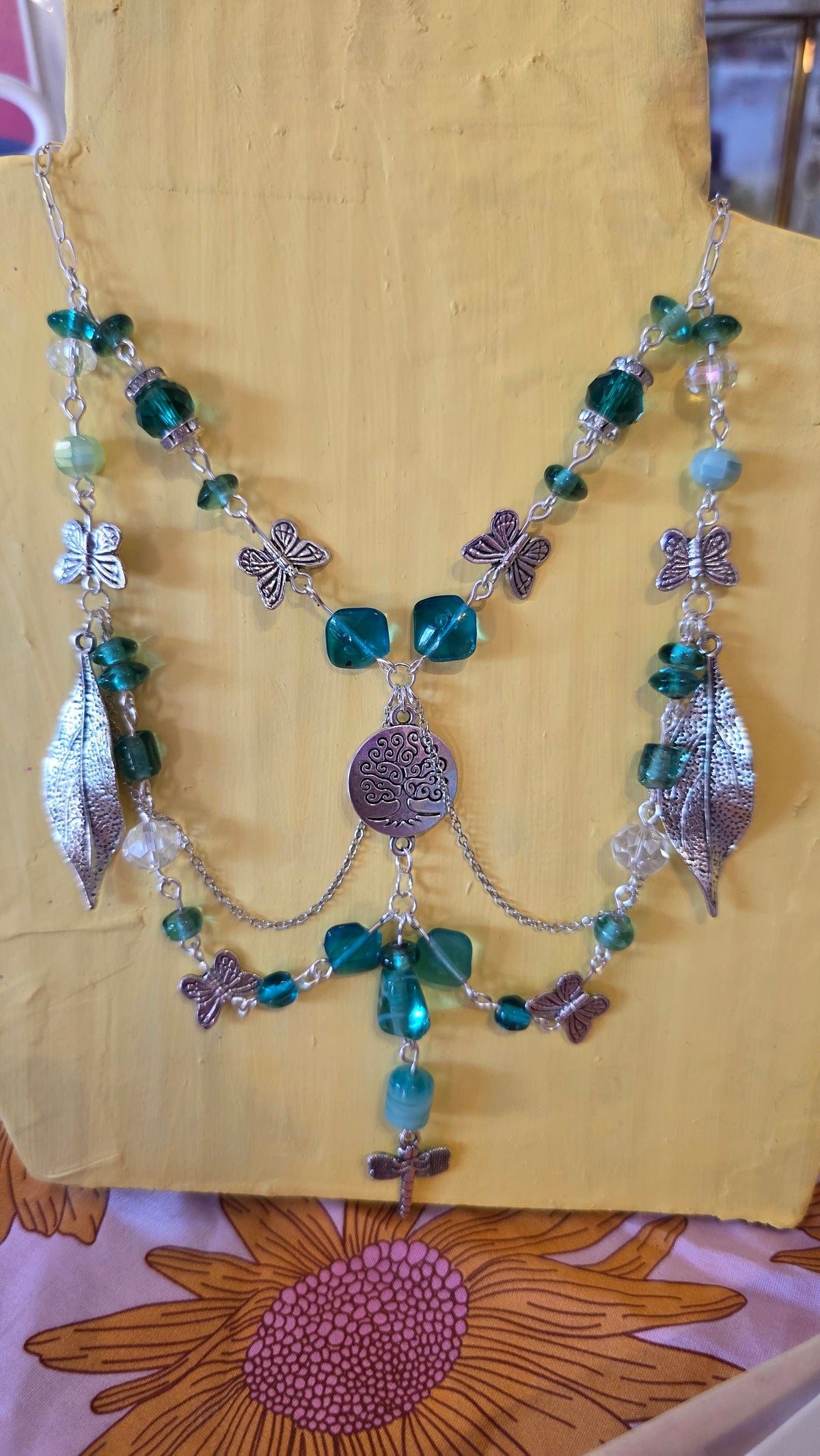 Nature Gemstone & Charm Necklace