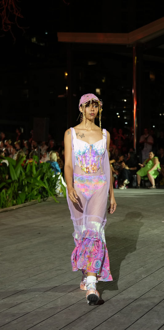 Country to couture mermaid runway look
