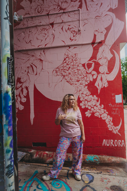 “Bloom” Cotton wide leg pants