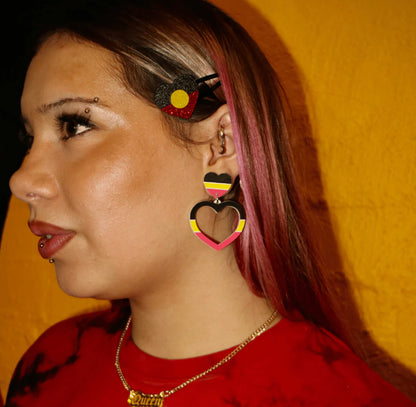 Haus of Dizzy First Nations pride hair clips
