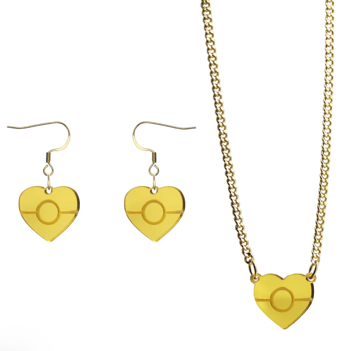 Haus of Dizzy Aboriginal heart earrings and necklace set