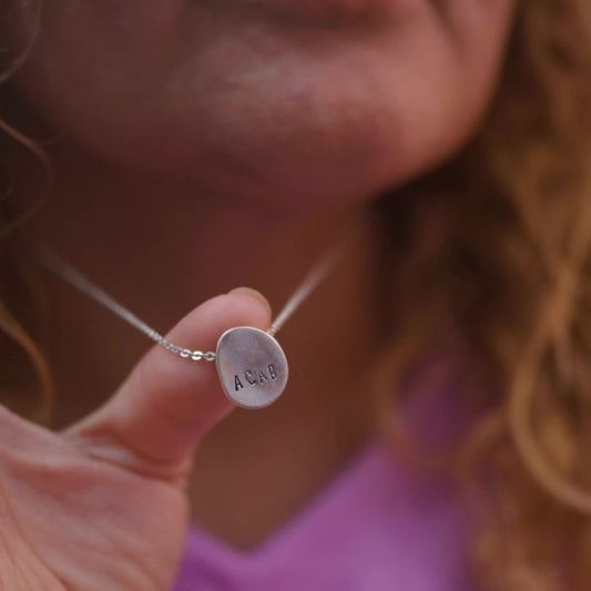 ACAB Hand stamped Silver necklace