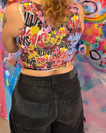 AWAWB cropped cotton singlet