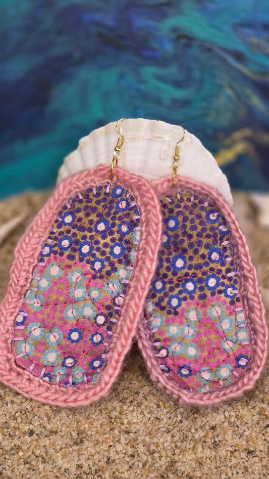 Hand sewn earrings