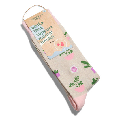Socks that Support Mental Health (Happy Houseplants): Small