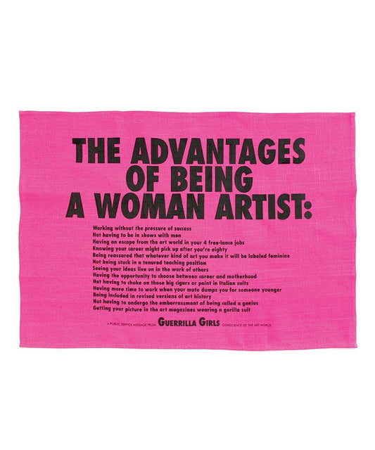 Advantages of Being a Woman Artist Tea Towel x Guerrilla Girls