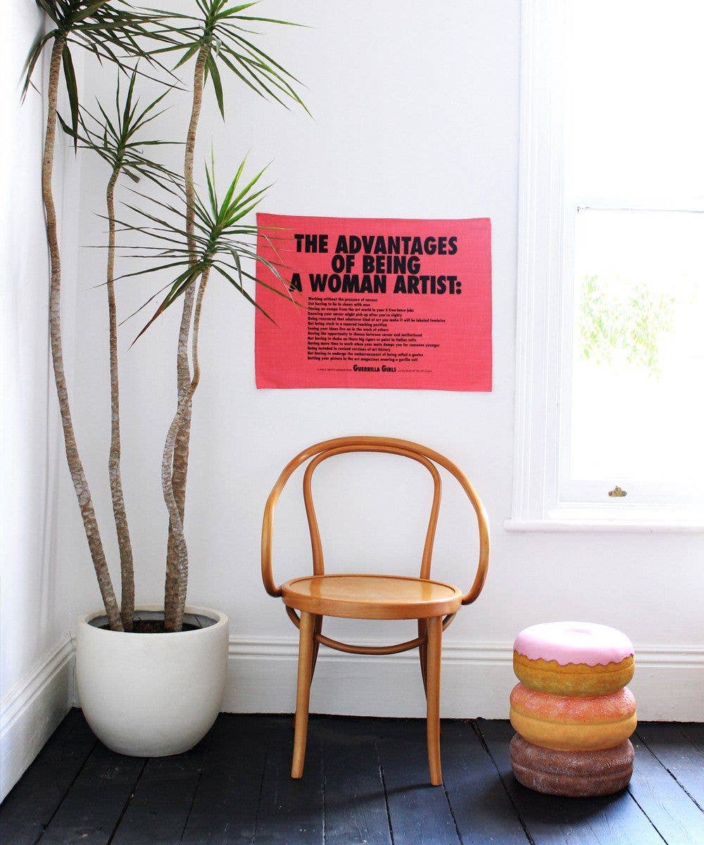 Advantages of Being a Woman Artist Tea Towel x Guerrilla Girls