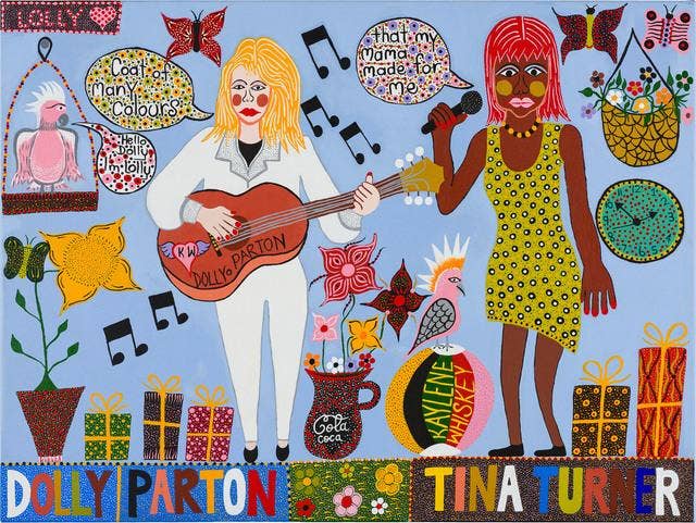Dolly Parton and Tina Turner Tea Towel x Kaylene Whiskey: Default
