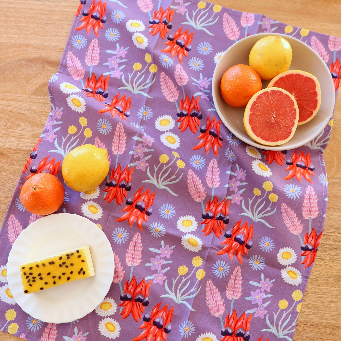 Australian Tea Towel - Desert Wildflower