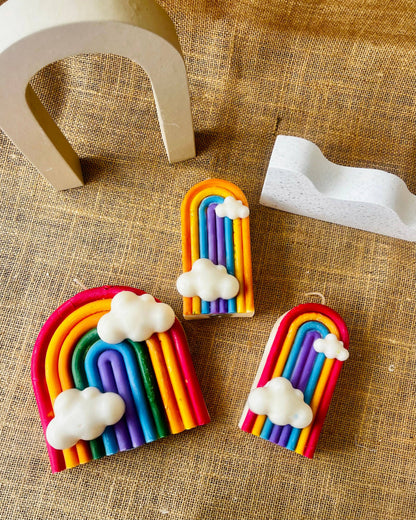Bright Rainbow Could Candle: Juicy-watermelon, Large Rainbow