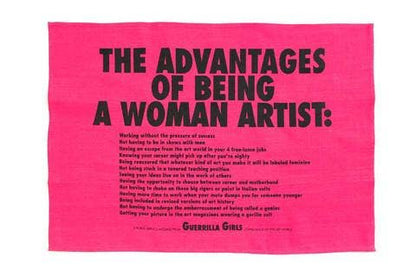 Advantages of Being a Woman Artist Tea Towel x Guerrilla Girls
