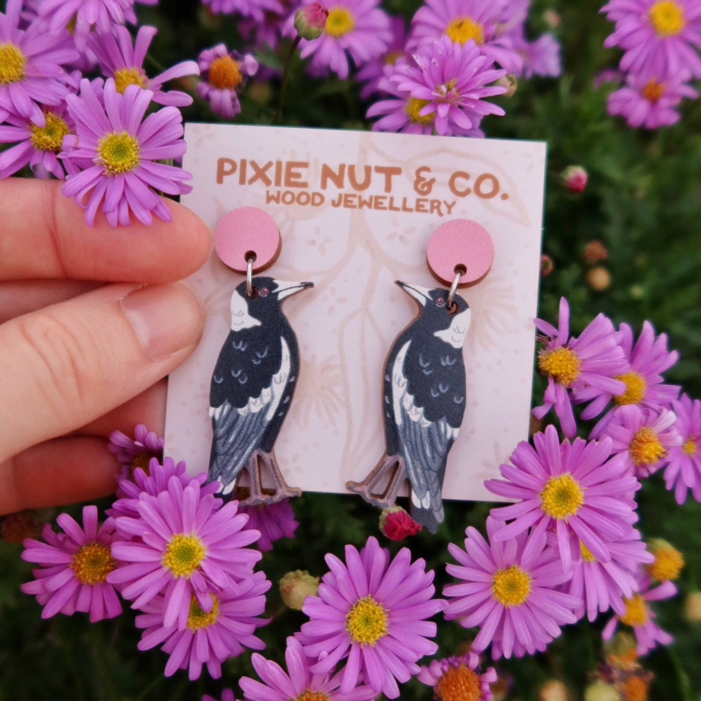 Earrings - Magpie Australian Bird