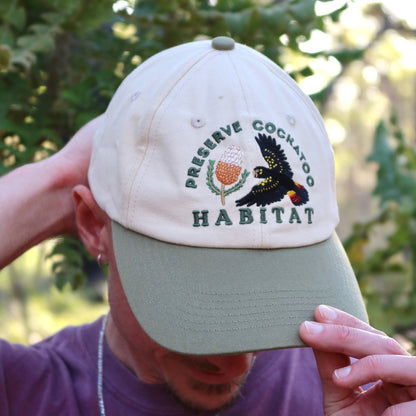 Wildlife Cap - Black Cockatoo | Australian Embroidered Cap