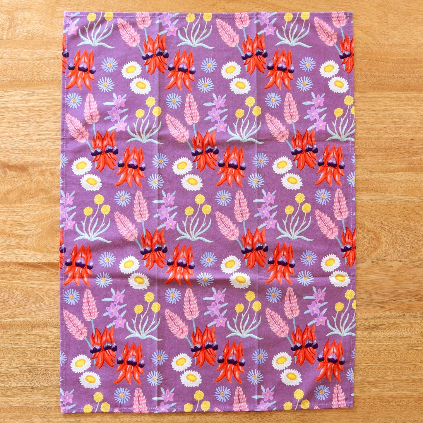 Australian Tea Towel - Desert Wildflower