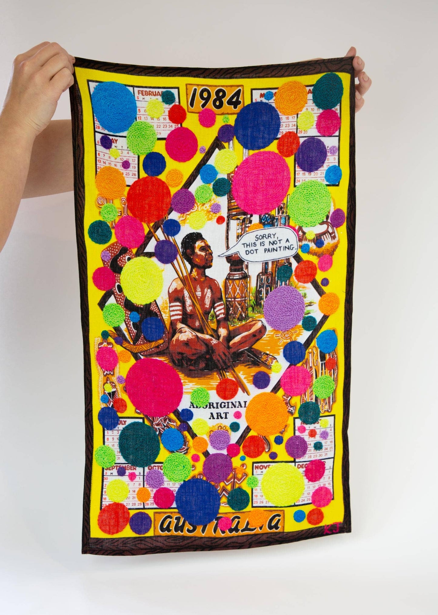 Sorry, This Is Not A Dot Painting Tea Towel x Kait James